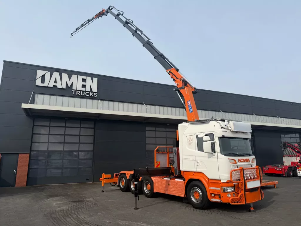 Scania R R580 V8 R 580 LB 8x4 HMF 4020-K6 + JIB FJ 600-K4